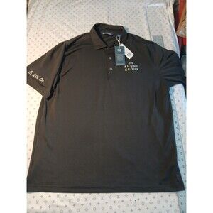 Cutter & Buck Mens CB Black The Buddy Group Performance Polo Shirt Size L NWT
